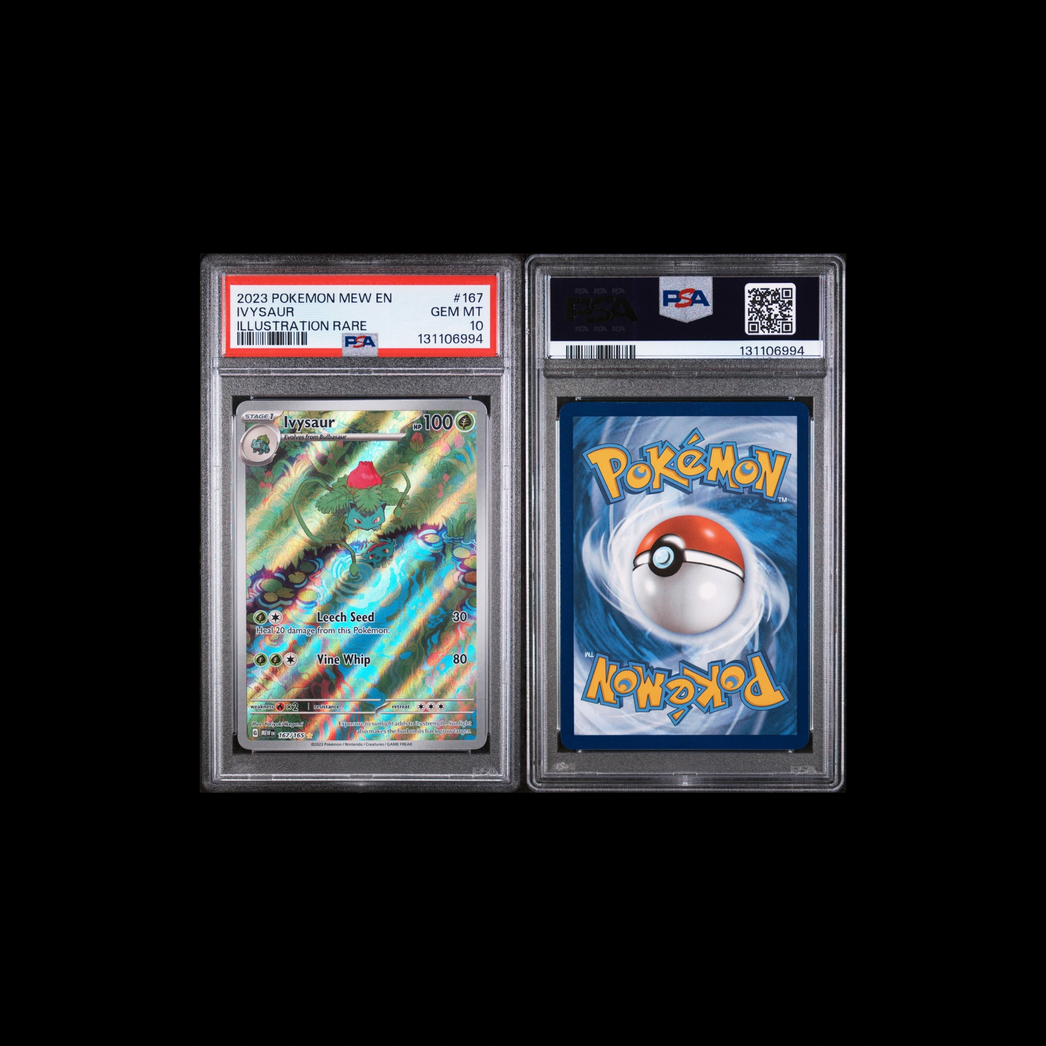 Ivysaur Full Art Holo Illustration 167/165 Scarlet & Violet 151 PSA 10