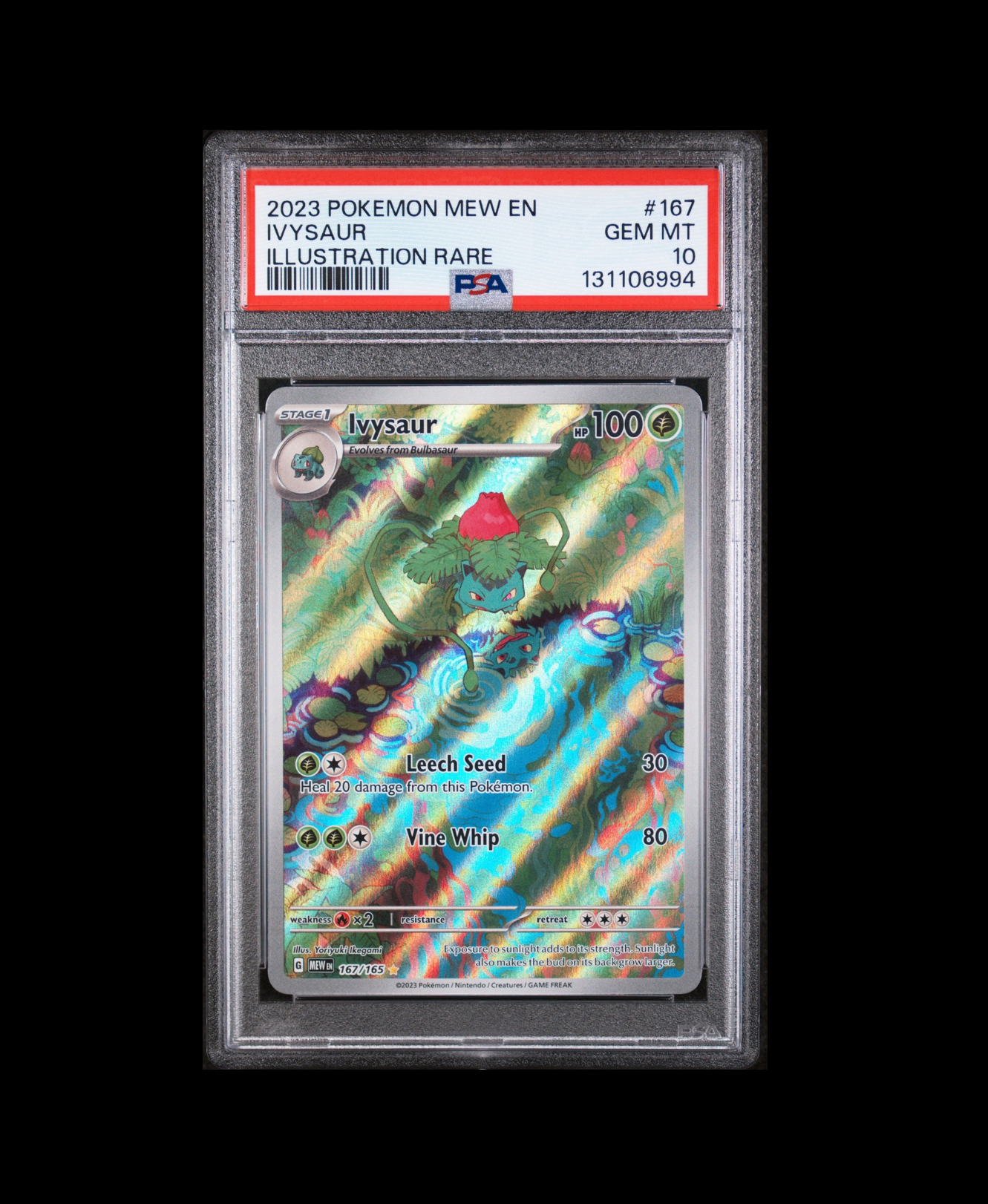 Ivysaur Full Art Holo Illustration 167/165 Scarlet & Violet 151 PSA 10